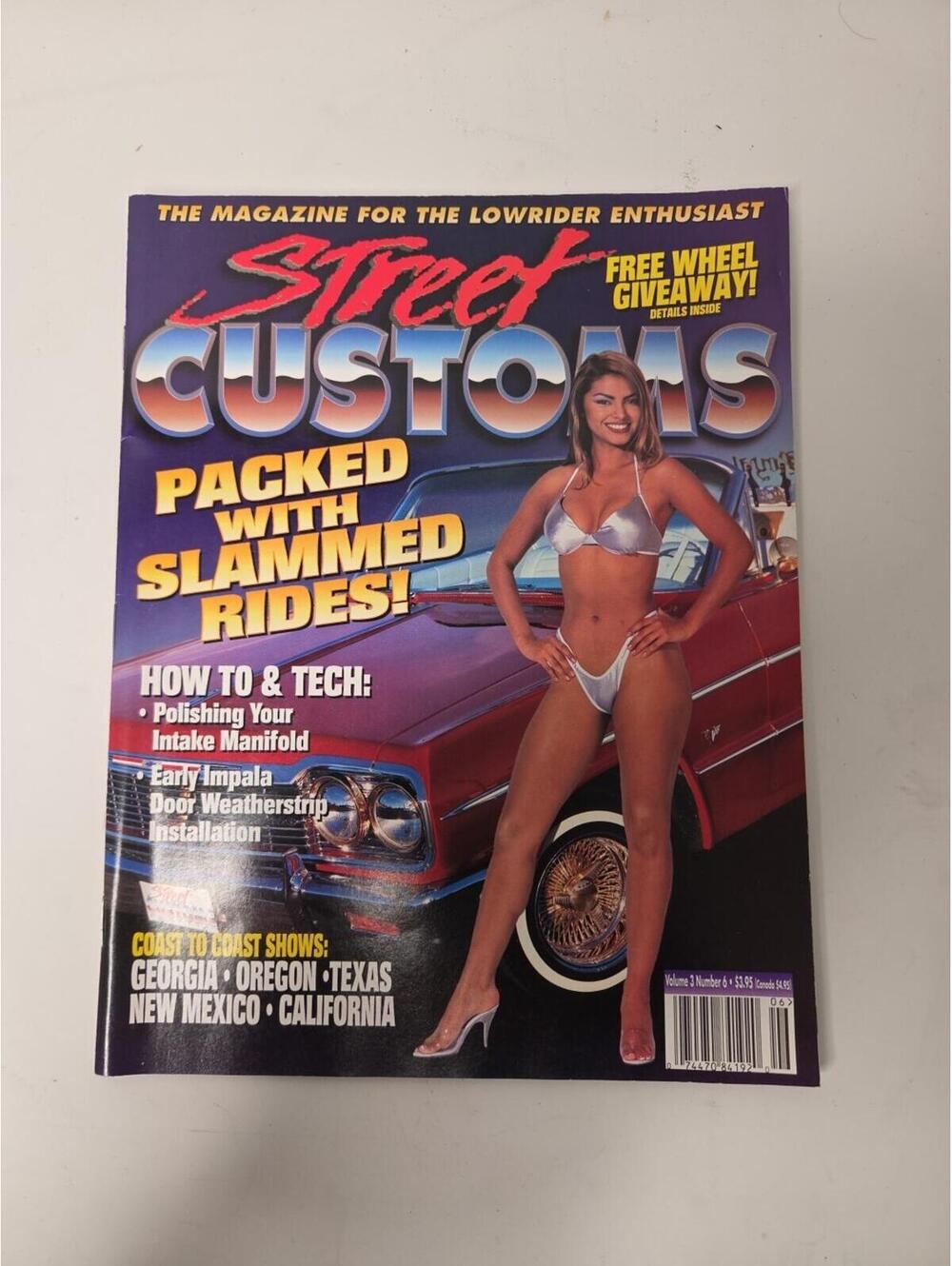 Street Customs Magazine Volume 3 Issue 6, Illustrated, Lowrider Cars, Car Shows